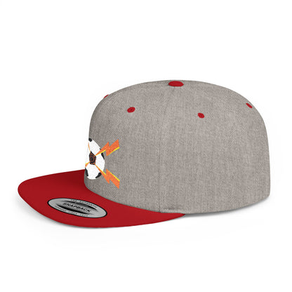 Soccer flat bill snapback hat – adjustable, stylish, and perfect for streetwear, casual outings, festivals, and gifting.