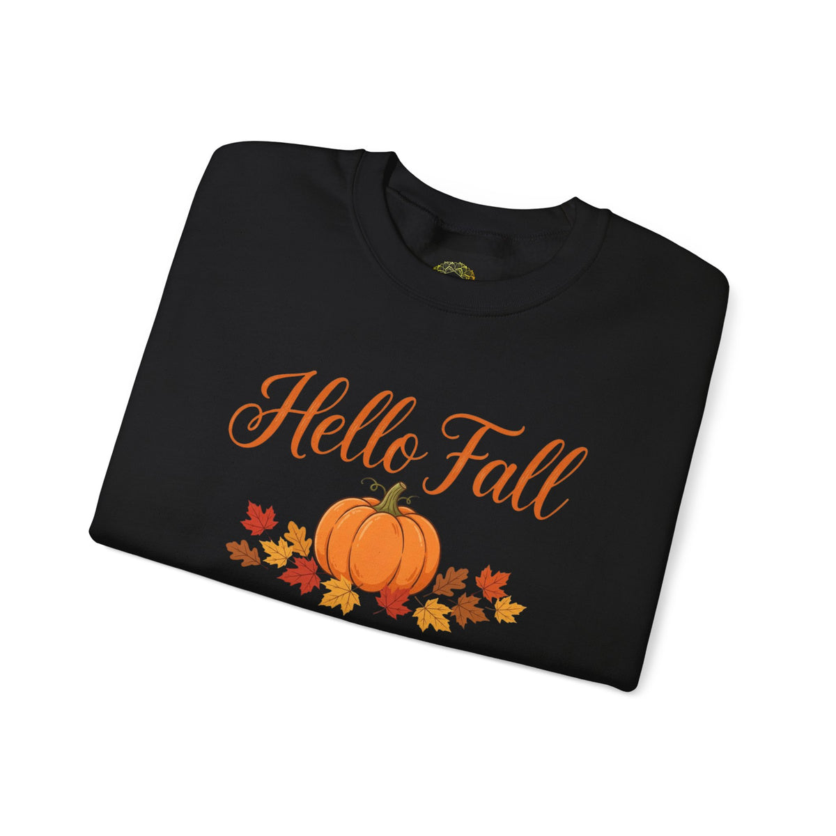 Hello Fall Pumpkin Crewneck Sweatshirt | Cozy Autumn Apparel