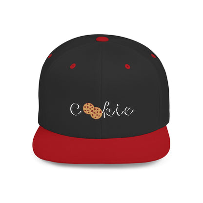 Trendy Cookie Flat Bill Snapback Cap – Adjustable, stylish hat for cookie lovers. Perfect gift for adults, birthdays, holidays, and streetwear fashion.