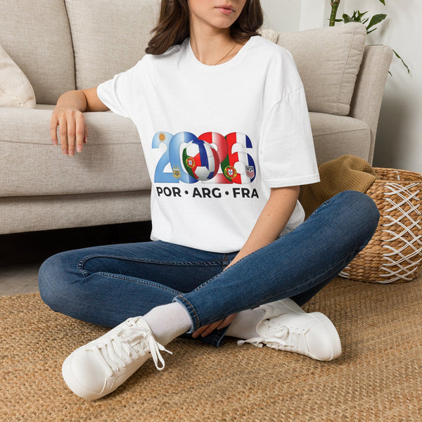 2026 Soccer Unisex Shirt | POR ARG FRA USA Football Tee
