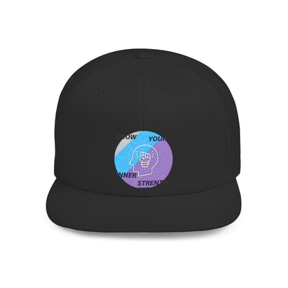Découvrez la casquette Snapback Motivational Strength – casquette ajustable à visière plate pour hommes et femmes. Un accessoire streetwear idéal et un cadeau inspirant.