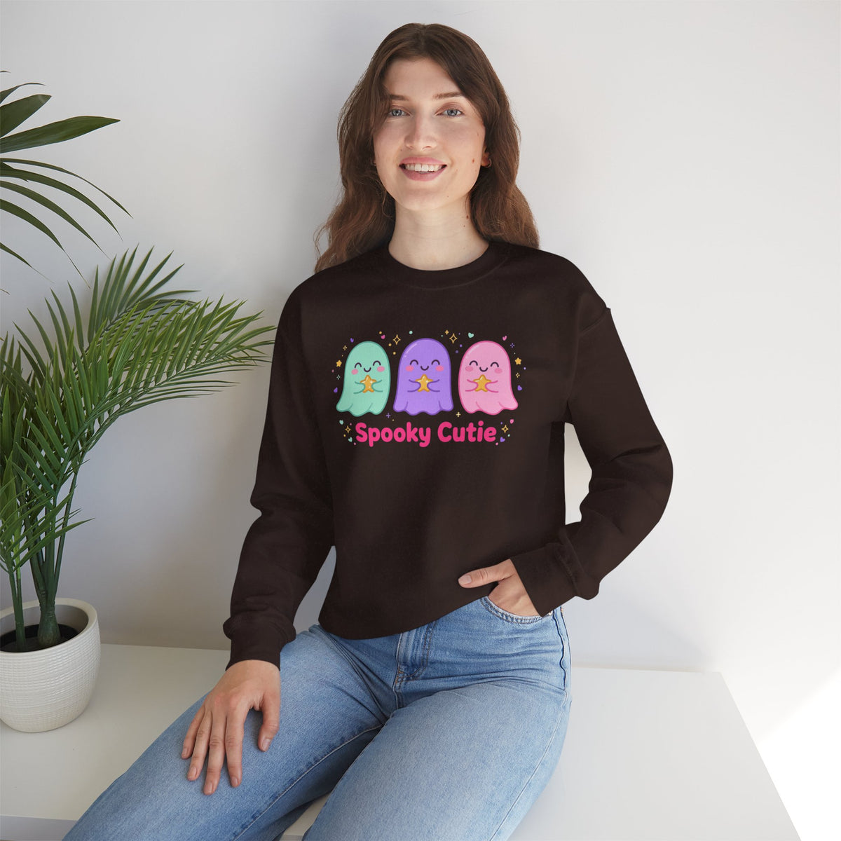 Spooky Cutie Sweatshirt | Cute Pastel Halloween Ghost Crewneck