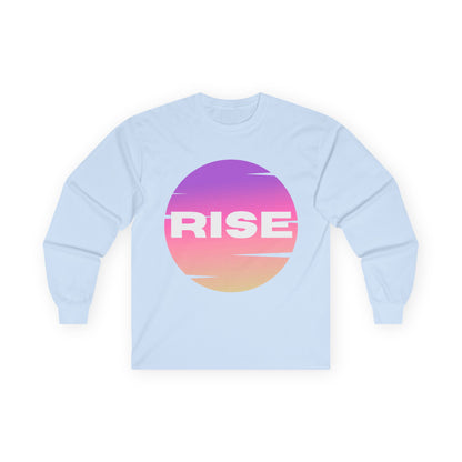 Motivational Long Sleeve Tee - 'RISE' Graphic