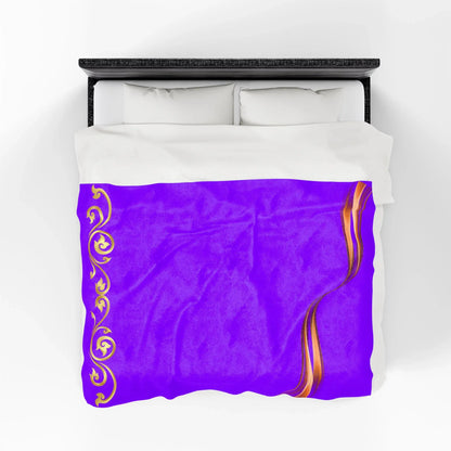 Cozy Velveteen Plush Blanket, Soft Throw for Comfort, Home Decor, Gift for Holidays, Bedroom or Living Room - RizQ Life 