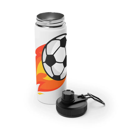 Soccer Fire Ball Stainless Steel Water Bottle – Insulated Sports Bottle - RizQ Life 
