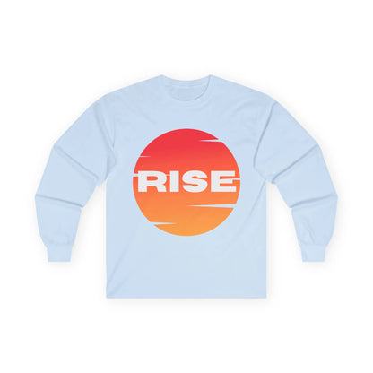 Sunrise RISE Long Sleeve Tee - Motivational Unisex Cotton Shirt for Inspiration - RizQ Life 