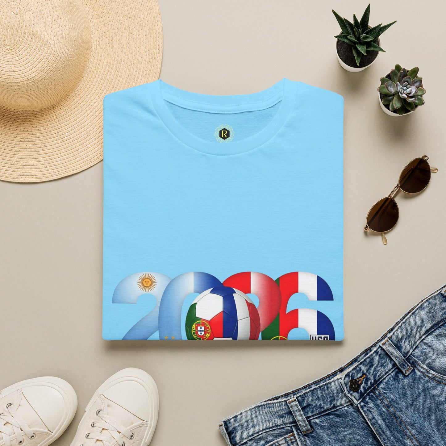 2026 Soccer Unisex Shirt | POR ARG FRA USA Football Tee