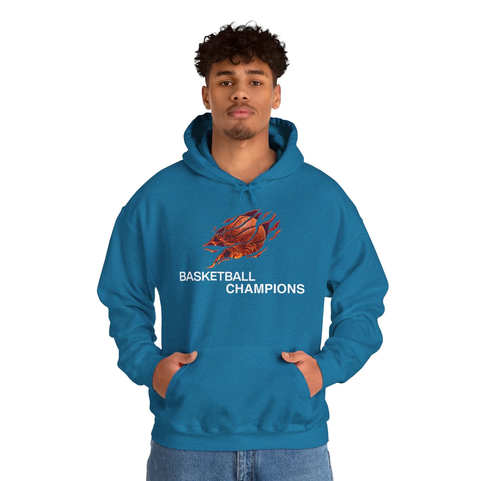 Basketball Champions Hoodie - Men's Heavy Blend Sweatshirt - RizQ Life 