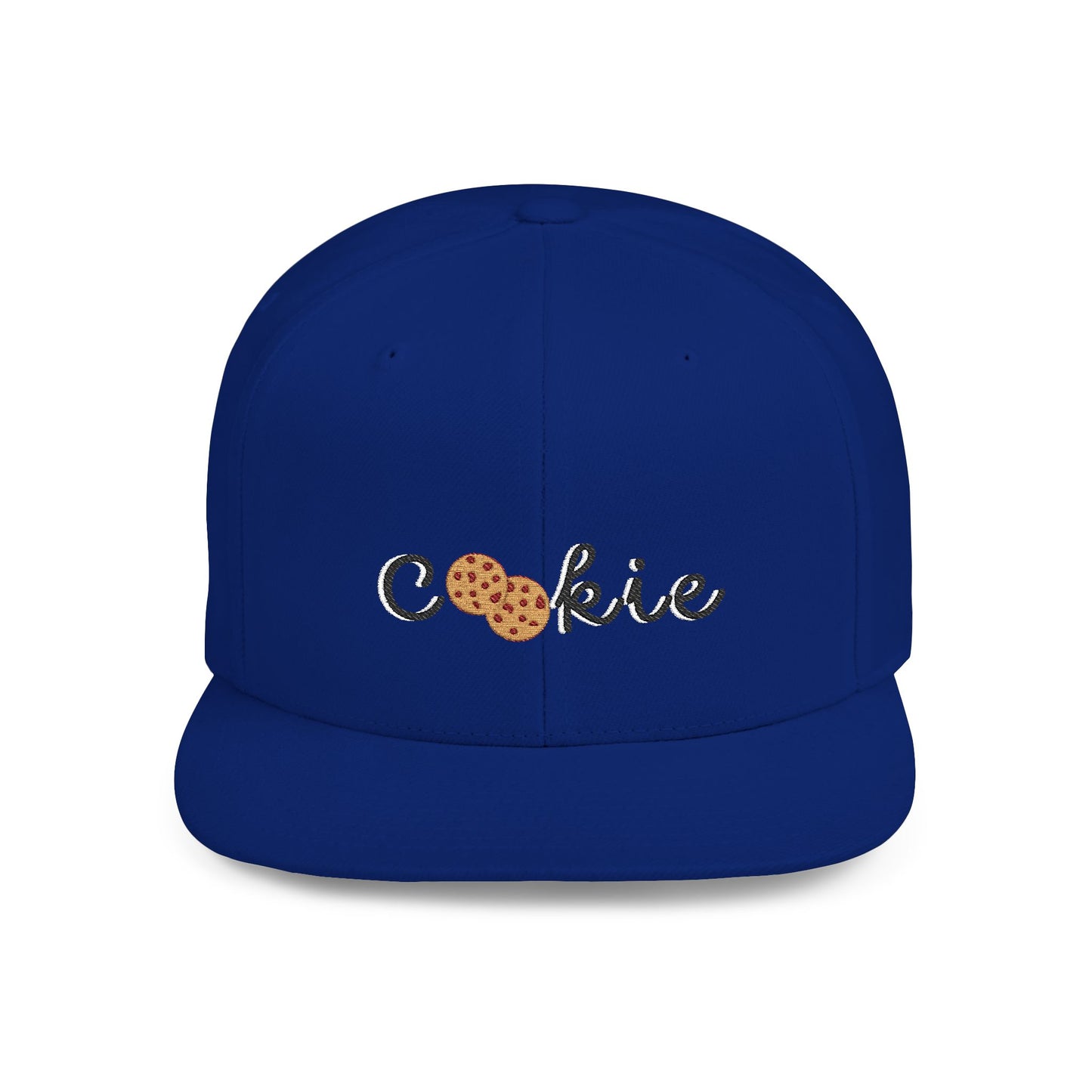 Trendy Cookie Flat Bill Snapback Cap – Adjustable, stylish hat for cookie lovers. Perfect gift for adults, birthdays, holidays, and streetwear fashion.
