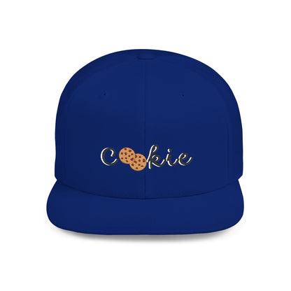 Trendy Cookie Flat Bill Snapback Cap – Adjustable, stylish hat for cookie lovers. Perfect gift for adults, birthdays, holidays, and streetwear fashion.