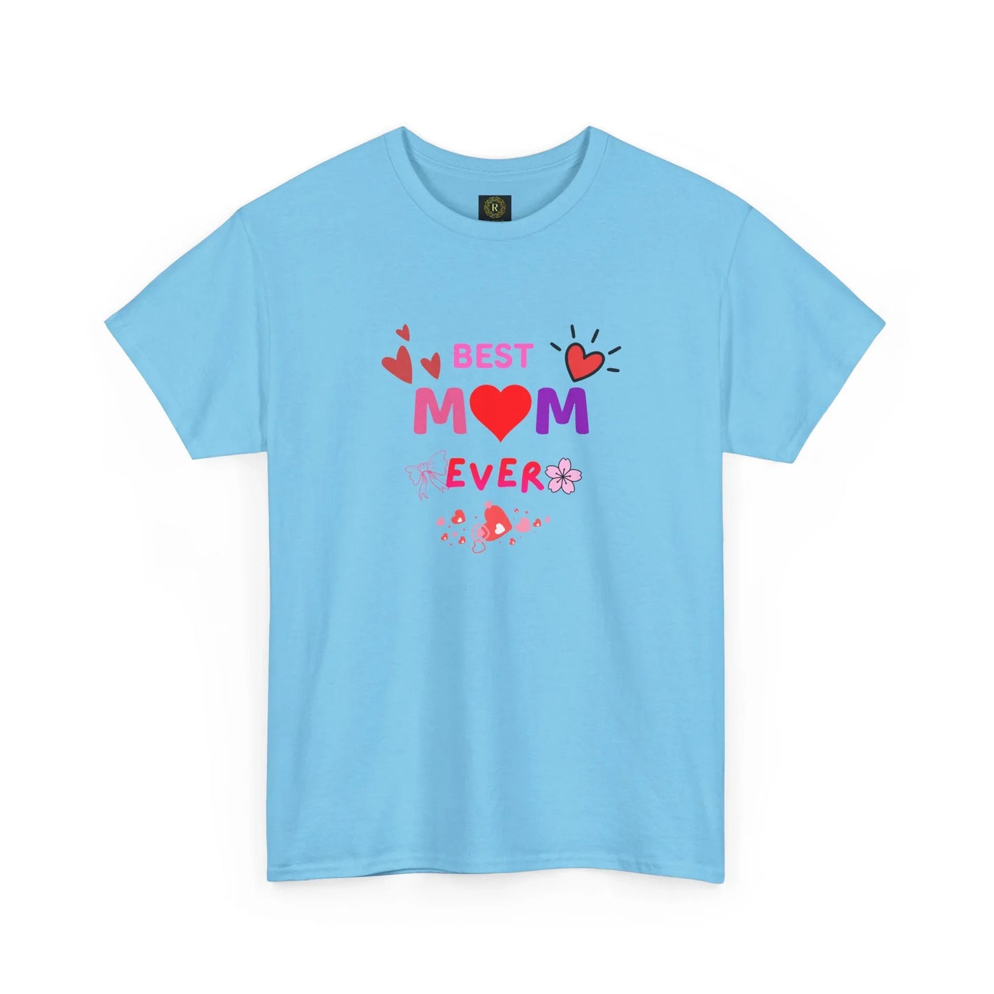 Best Mom Ever Mother’s Day T-Shirt - Aesthetic Heart & Bow Graphic Tee