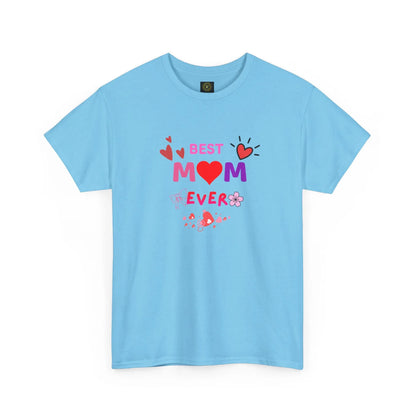 Best Mom Ever Mother’s Day T-Shirt - Aesthetic Heart & Bow Graphic Tee