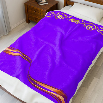 Cozy Velveteen Plush Blanket, Soft Throw for Comfort, Home Decor, Gift for Holidays, Bedroom or Living Room - RizQ Life 