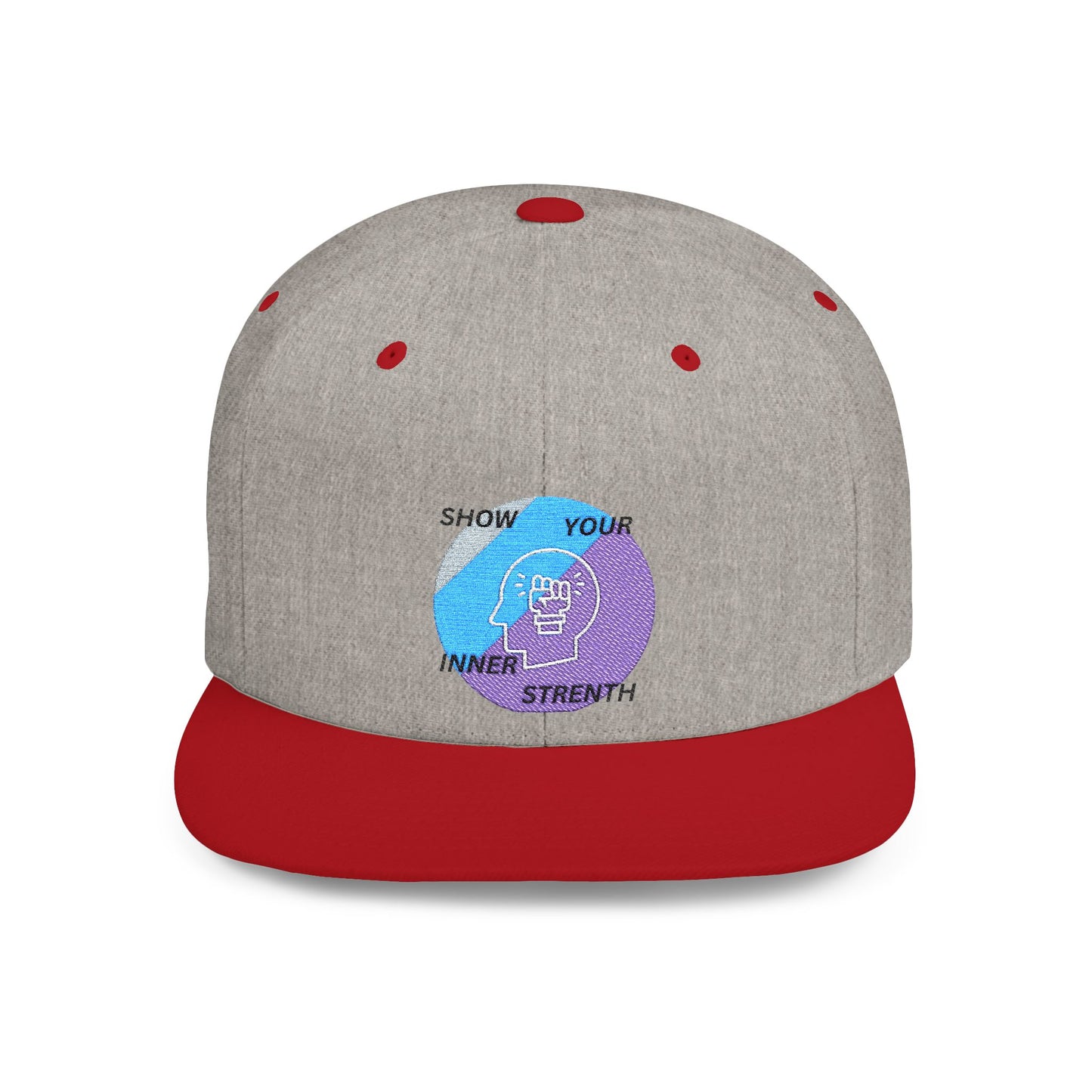 Shop the Motivational Strength Snapback – flat bill adjustable hat for men & women. Perfect streetwear and inspirational gift.