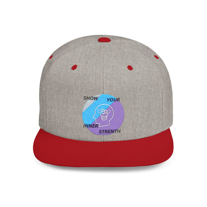 Shop the Motivational Strength Snapback – flat bill adjustable hat for men & women. Perfect streetwear and inspirational gift.