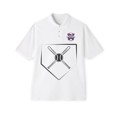 Men's Baseball Polo - Graphic Bat and Ball Design - RizQ Life 