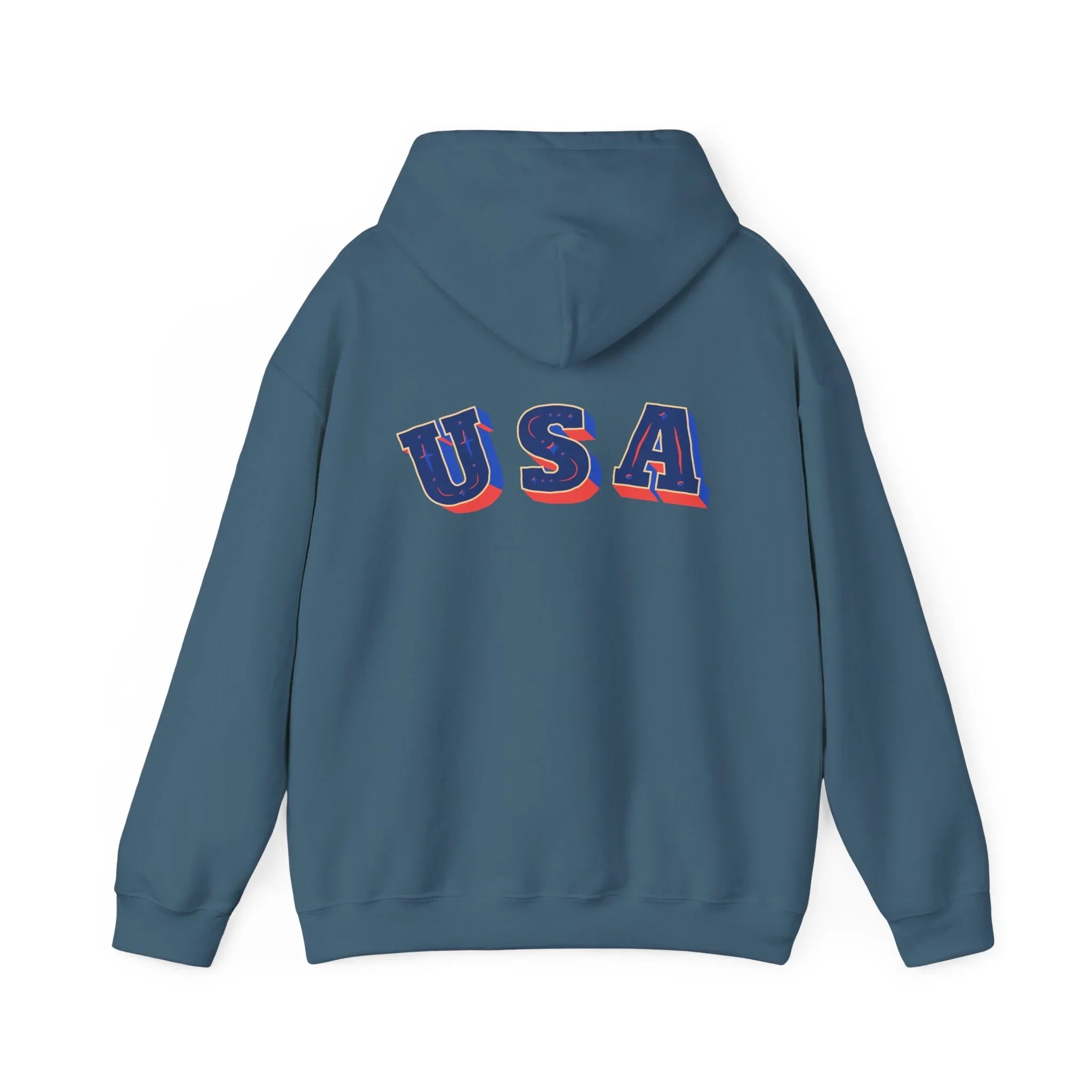 Men's Patriotic Hoodie - Double American Flag Graphic - RizQ Life 