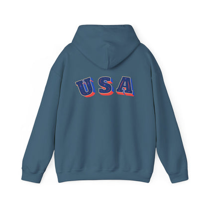 Men's Patriotic Hoodie - Double American Flag Graphic