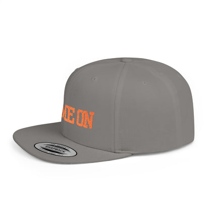 Trendy “Game On” snapback cap for adults. Adjustable flat bill hat, stylish streetwear accessory, perfect for gifts, festivals, sports, and casual outings.