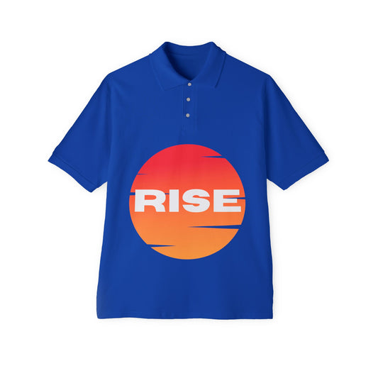 Men's Polo - RISE Graphic Tee for Motivation and Everyday Style