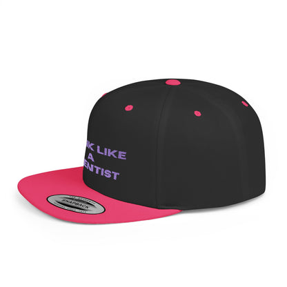 Think Like A Scientist Snapback Cap – Trendy flat bill hat for science lovers, STEM enthusiasts, and geeky gifts. Perfect for casual wear & conventions.