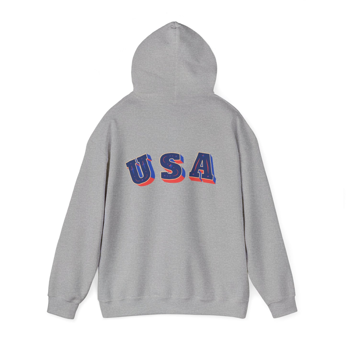 Men's Patriotic Hoodie - Double American Flag Graphic