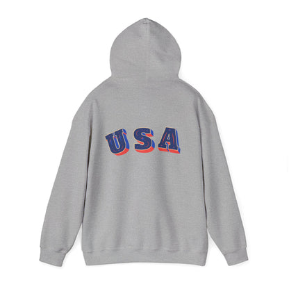 Men's Patriotic Hoodie - Double American Flag Graphic