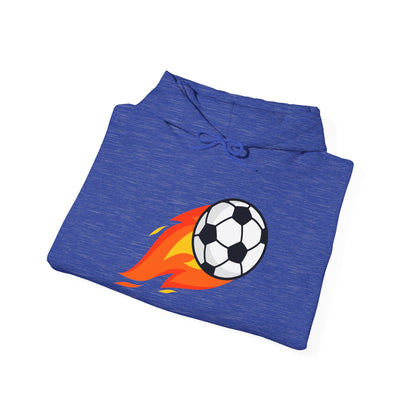 Soccer Fire Ball Hoodie - Men's Heavy Blend Hooded Sweatshirt