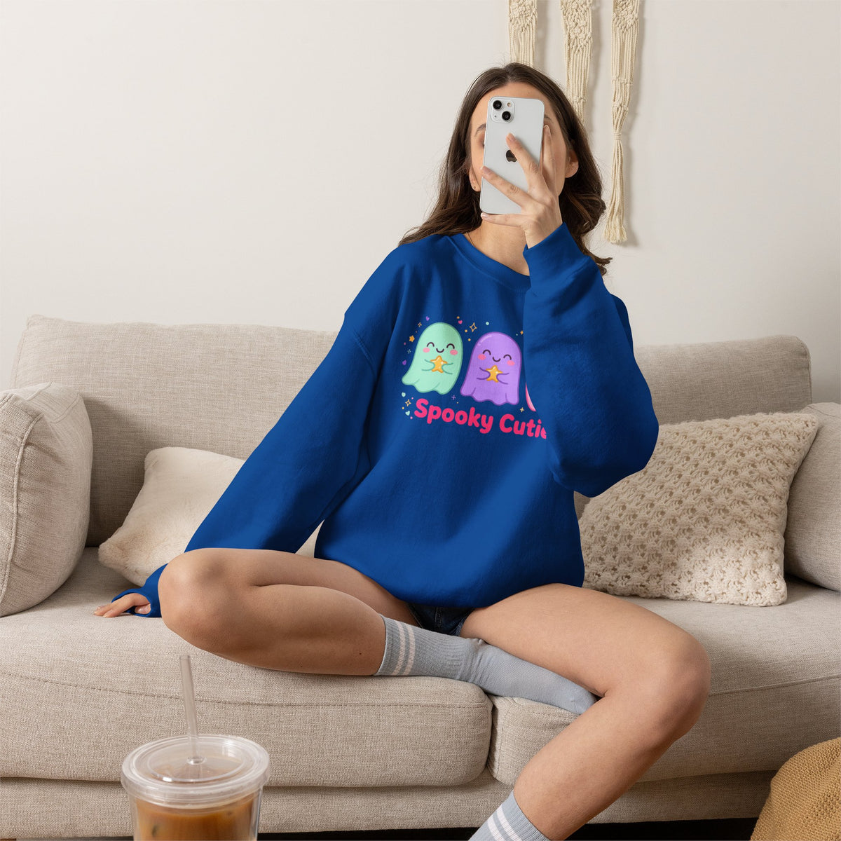 Spooky Cutie Sweatshirt | Cute Pastel Halloween Ghost Crewneck