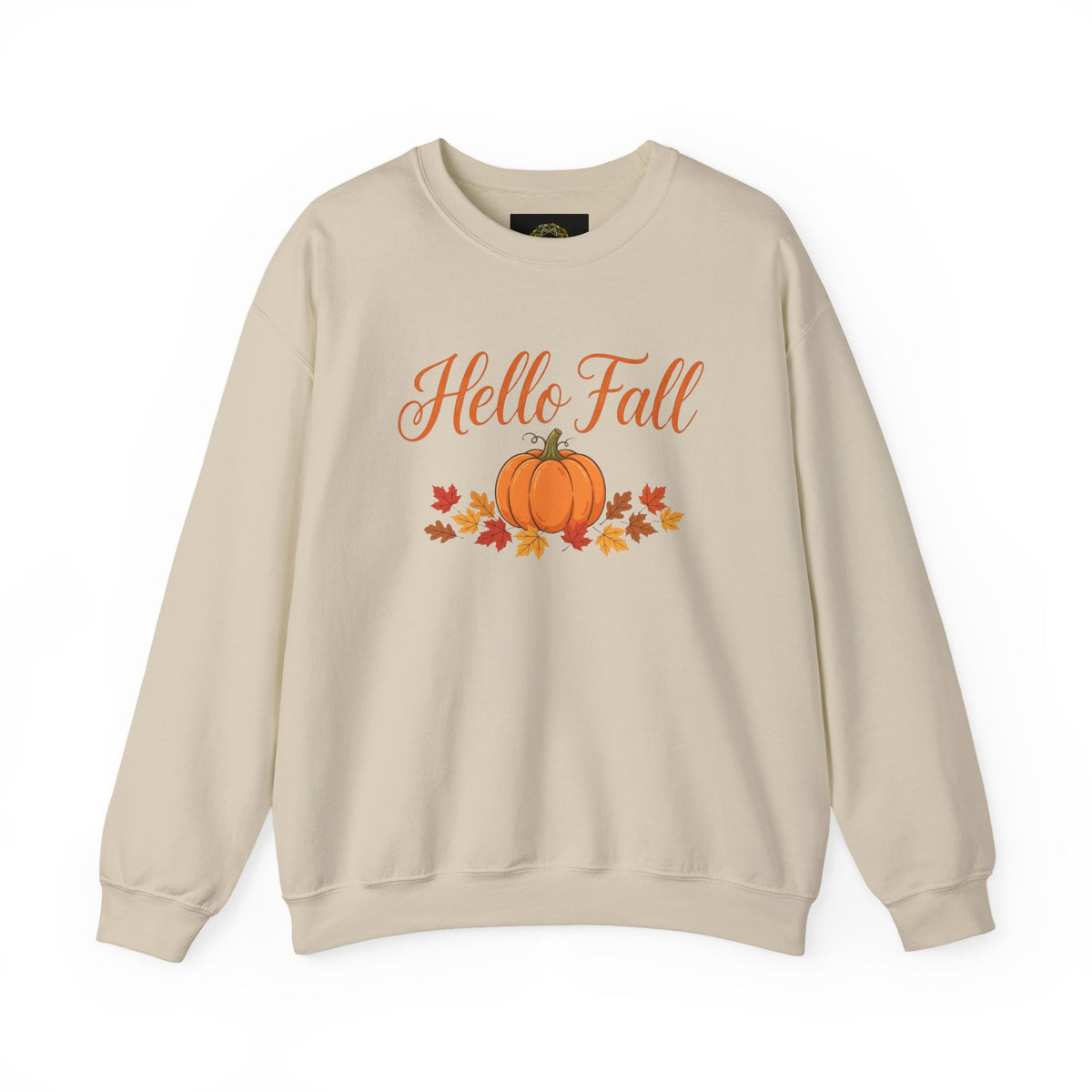 Hello Fall Pumpkin Crewneck Sweatshirt | Cozy Autumn Apparel