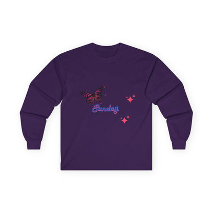 Butterfly Sunday Long Sleeve Tee - Unisex Ultra Cotton Shirt - RizQ Life 