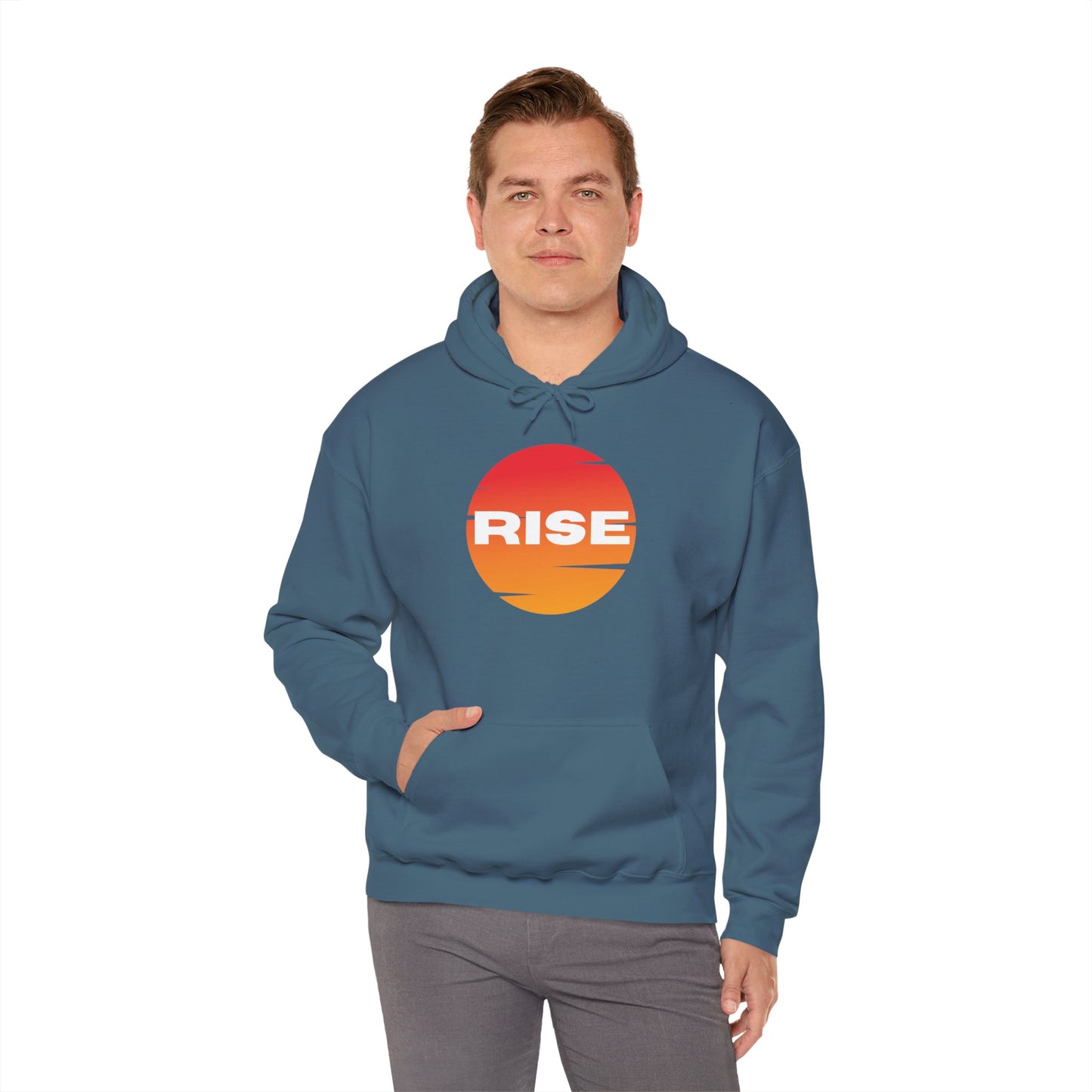 Men's Rise Sunset Hoodie - Comfortable Heavy Blend Sweatshirt