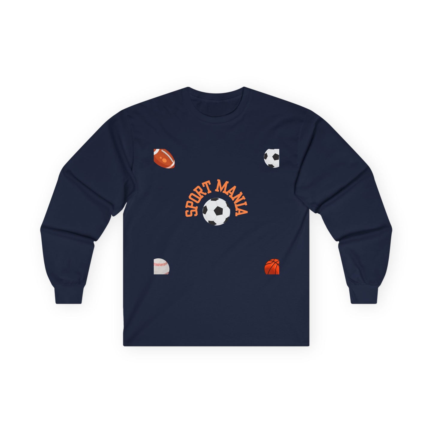 Sport Long Sleeve Tee - Fun Sports Design for Active Lifestyle