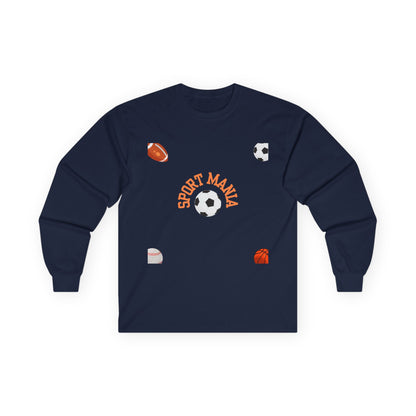 Sport Long Sleeve Tee - Fun Sports Design for Active Lifestyle