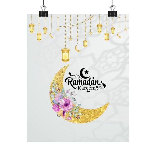 Ramadan Kareem Wall Poster, Islamic Moon Lantern Wall Art, Muslim Home Ramadan Decoration, Eid Mubarak Religious Decor - RizQ Life 