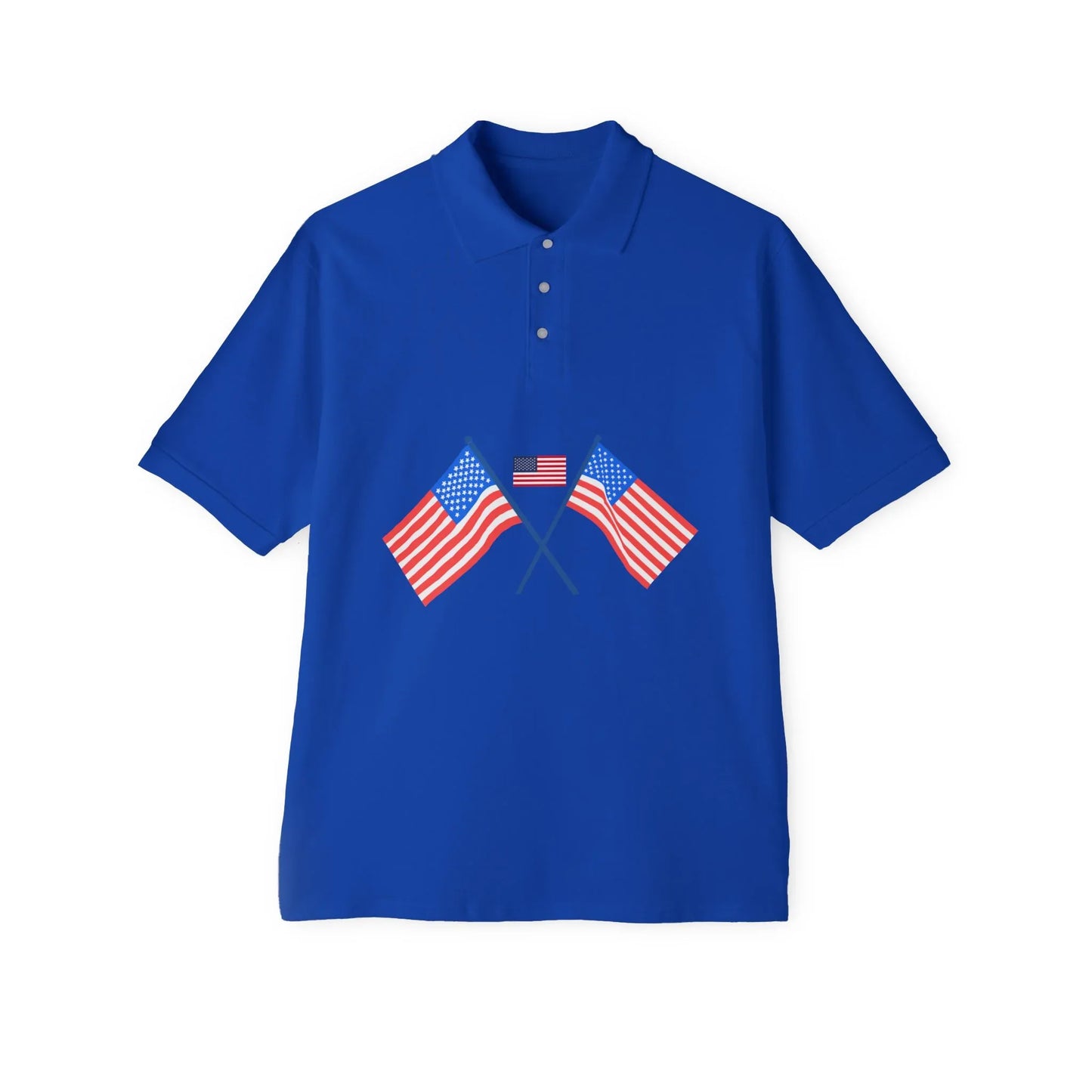 Men's USA Flag Piqué Polo Shirt - Patriotic Design - RizQ Life 