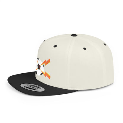 Soccer flat bill snapback hat – adjustable, stylish, and perfect for streetwear, casual outings, festivals, and gifting.