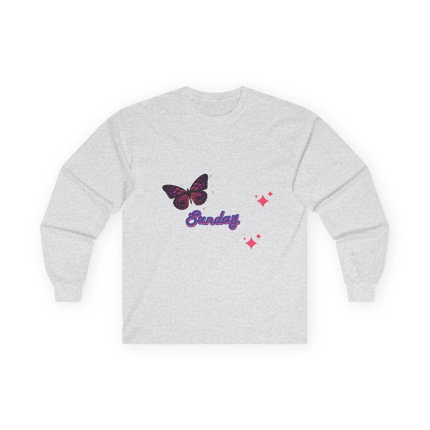 Butterfly Sunday Long Sleeve Tee - Unisex Ultra Cotton Shirt - RizQ Life 