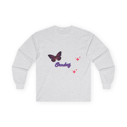 Butterfly Sunday Long Sleeve Tee - Unisex Ultra Cotton Shirt - RizQ Life 