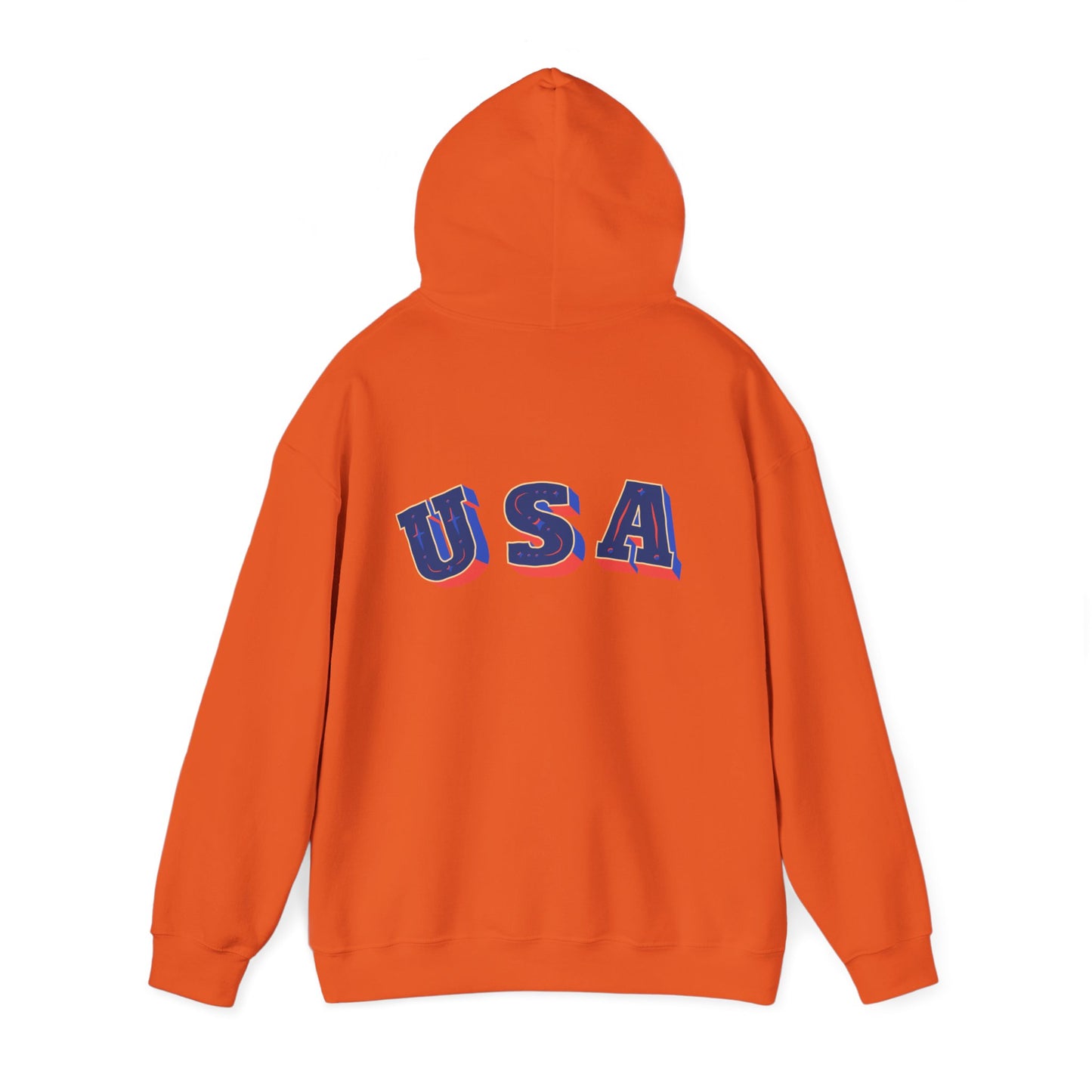 Men's Patriotic Hoodie - Double American Flag Graphic
