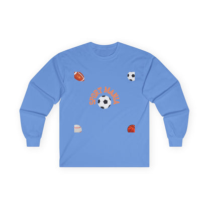Sport Long Sleeve Tee - Fun Sports Design for Active Lifestyle