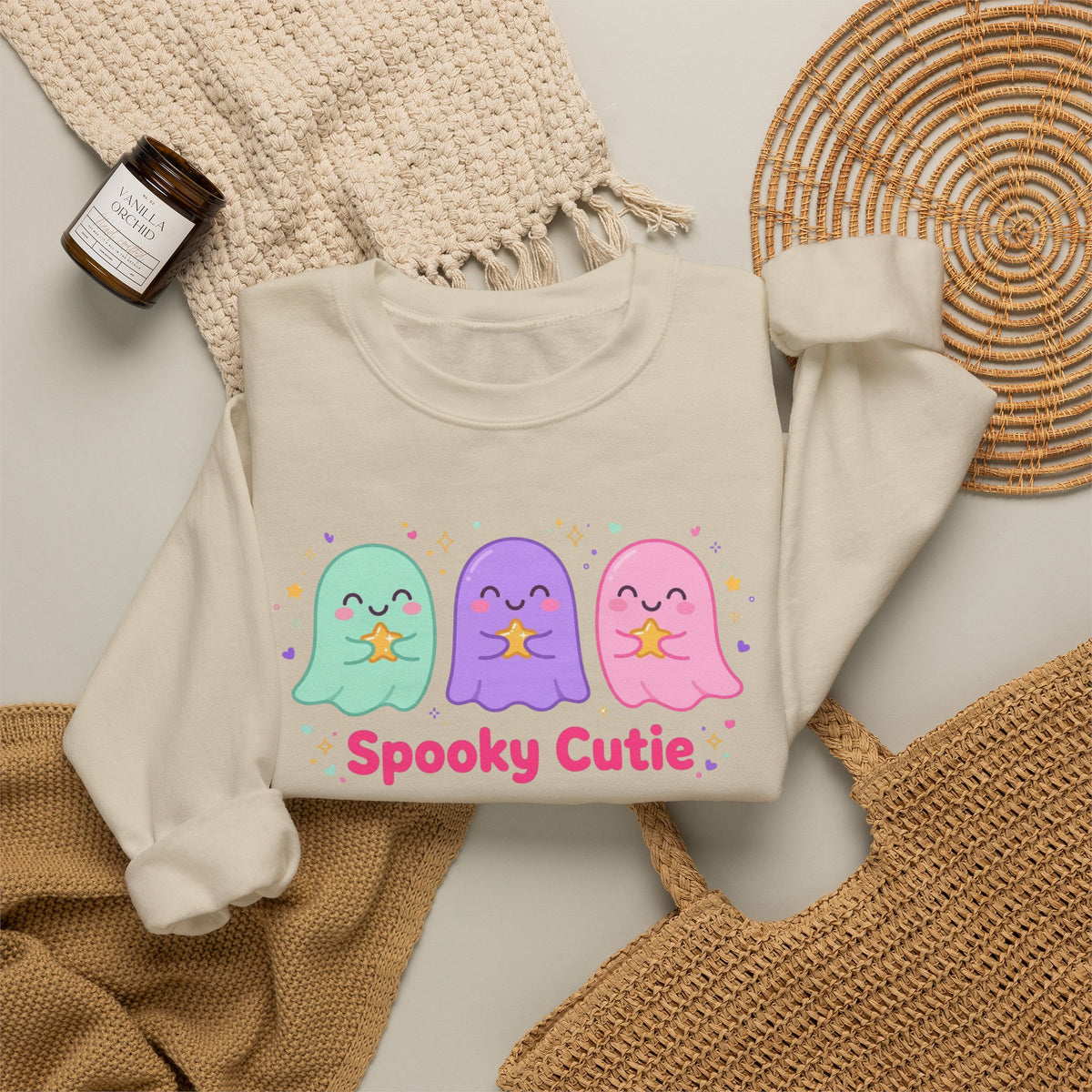 Spooky Cutie Sweatshirt | Cute Pastel Halloween Ghost Crewneck