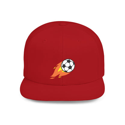 Soccer Ball Flat Bill Snapback Hat - Stylish Snapback Cap for Casual Outfits and Streetwear