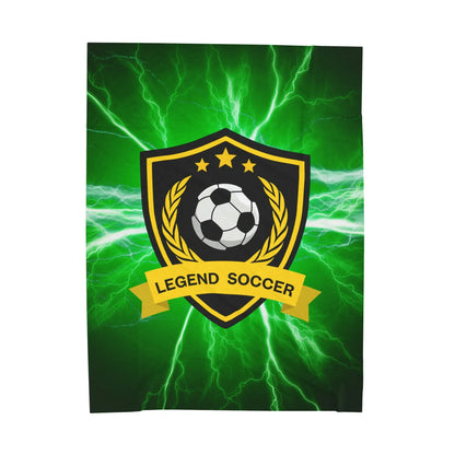 Soccer Legend Plush Blanket | Soft Throw for Sports Fans, Cozy Decor, Gift for Athletes, Soccer-themed Home, Kids Room - RizQ Life 
