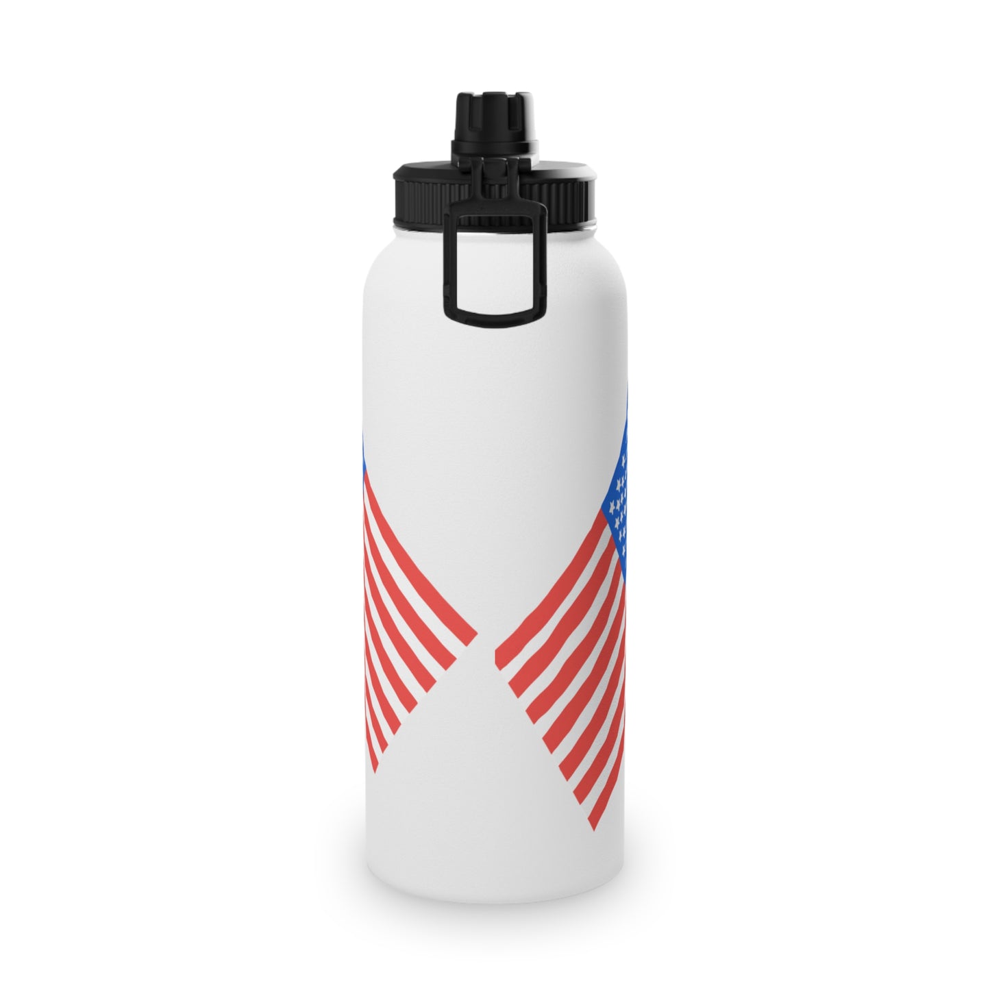 American Patriotic Stainless Steel Water Bottle with Sports Lid