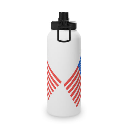 American Patriotic Stainless Steel Water Bottle with Sports Lid