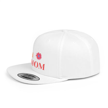 Mom Flat Bill Snapback – Adjustable baseball hat, perfect Mother’s Day gift for moms. Stylish, comfortable, and versatile for everyday wear.