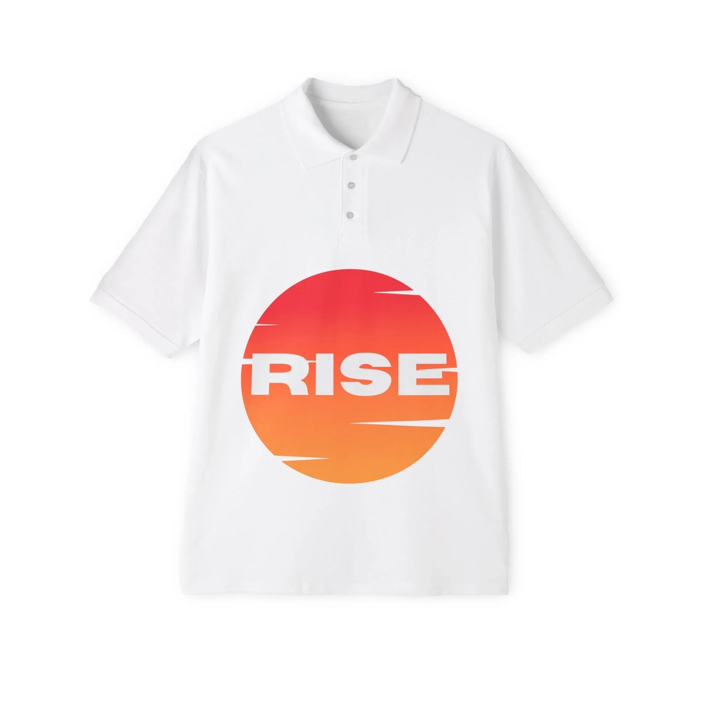 Men's Polo - RISE Graphic Tee for Motivation and Everyday Style - RizQ Life 