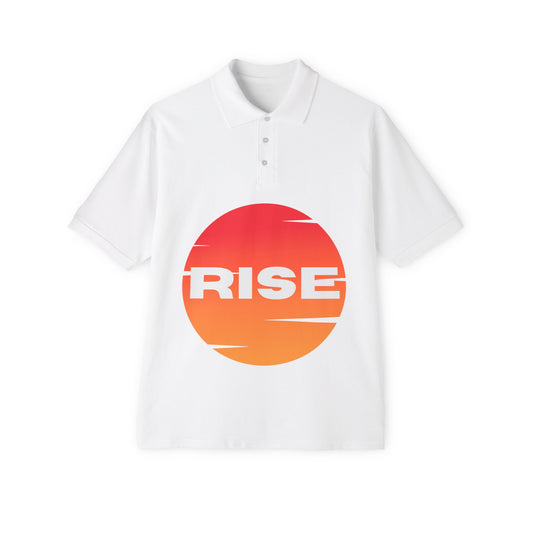 Men's Polo - RISE Graphic Tee for Motivation and Everyday Style
