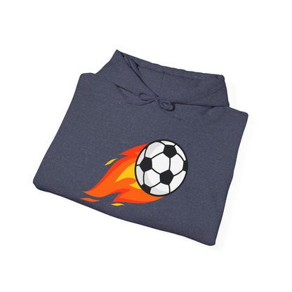 Soccer Fire Ball Hoodie - Men's Heavy Blend Hooded Sweatshirt